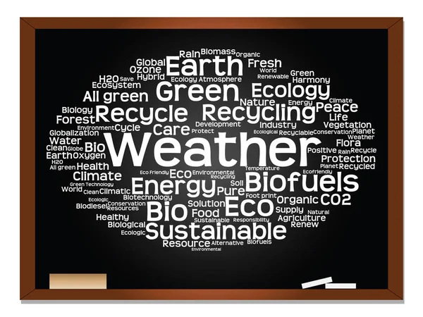 Groene ecologie, instandhouding word cloud — Stockfoto