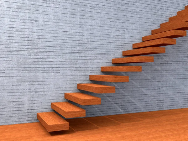 벽 근처 계단 단계 — 스톡 사진