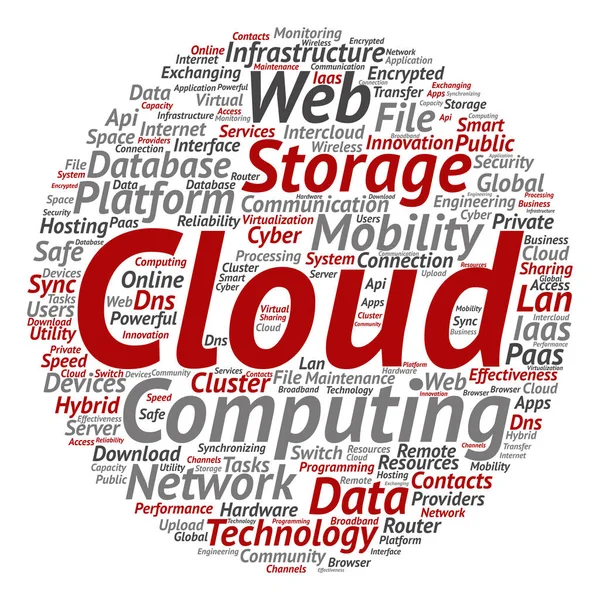Tecnología de computación en nube web — Foto de Stock