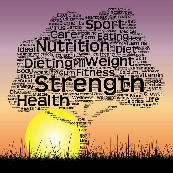 Conceptual health word cloud — Stock Photo, Image