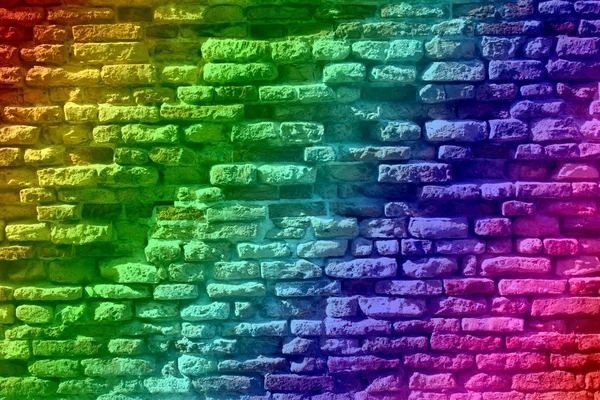 Muro di mattoni colorati — Foto Stock