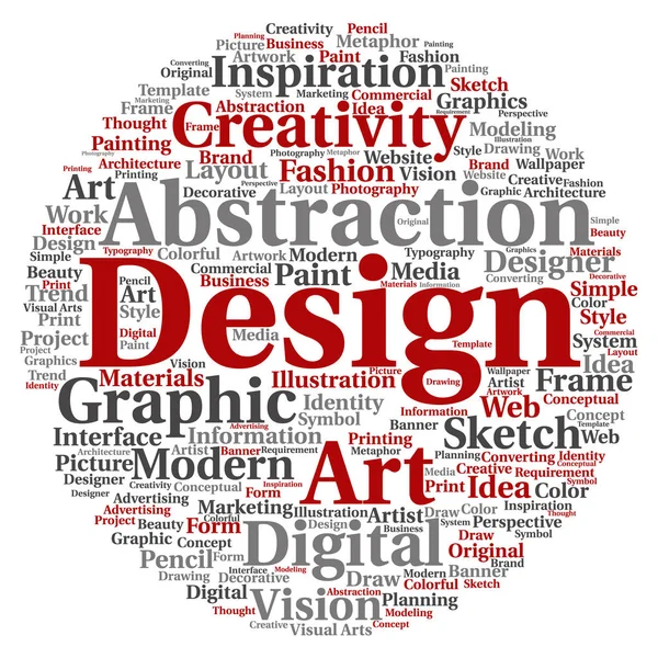 Grafisk design word cloud — Stockfoto