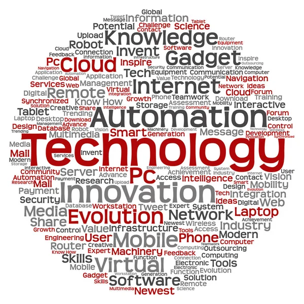 Slimme technologie word cloud — Stockfoto