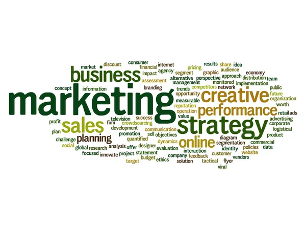 Marketing objetivo palabra nube — Foto de Stock