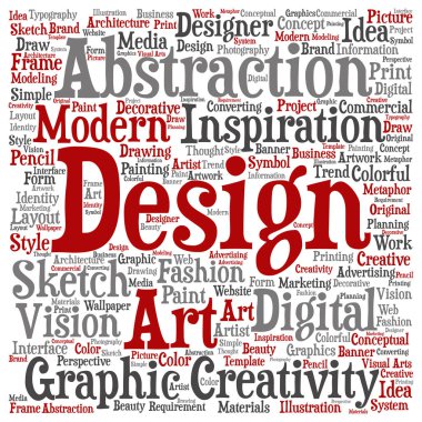 grafik tasarım kelime bulutu