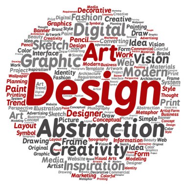 grafik tasarım kelime bulutu