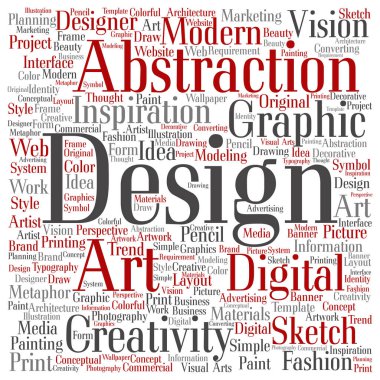 grafik tasarım kelime bulutu