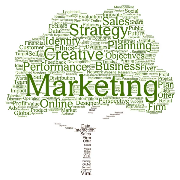 Marketing objetivo palabra nube — Foto de Stock