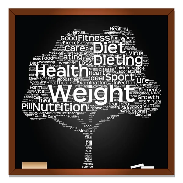 Word cloud with health text — Stock Photo, Image