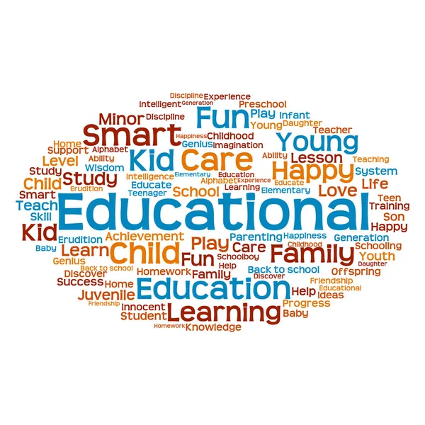 Child education word cloud — Stock Photo, Image