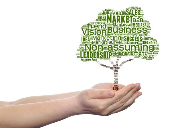 Groene boom bedrijf word cloud — Stockfoto