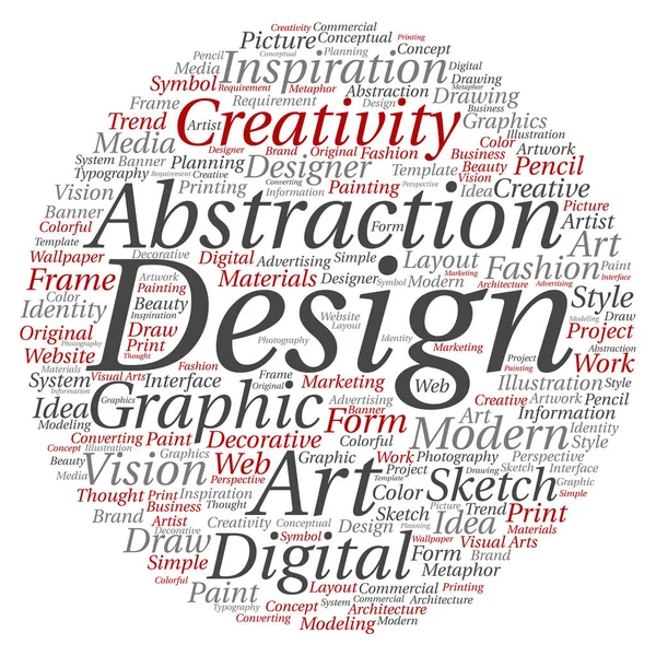 Grafisk design word cloud — Stockfoto