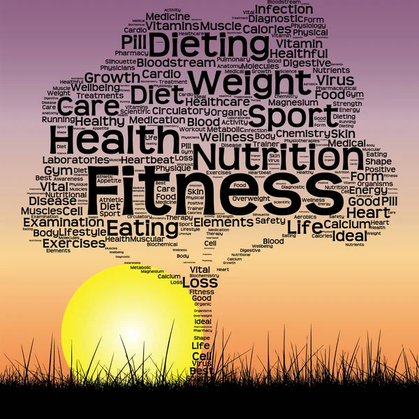 Conceptual health word cloud — Stock Photo, Image