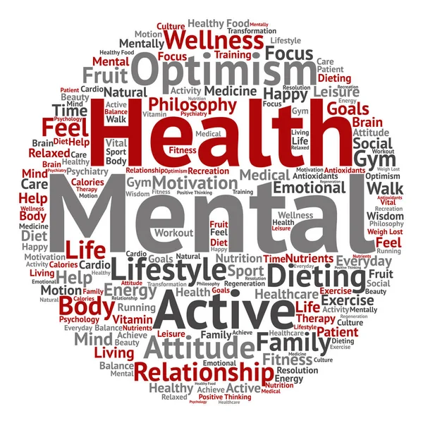 Mental health word cloud — Stock Photo, Image
