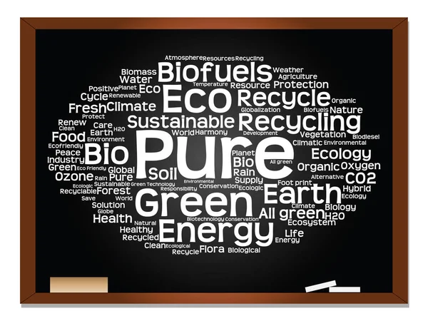 Gröna ekologi, bevarande word cloud — Stockfoto