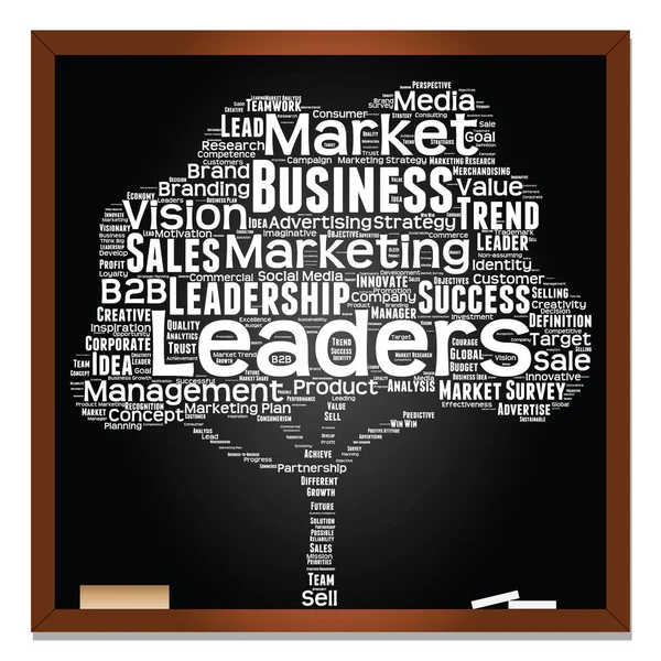 Lavagna con business word cloud — Foto Stock