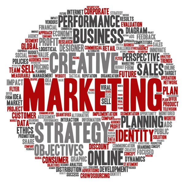 Marketing target word cloud — Stock Photo, Image