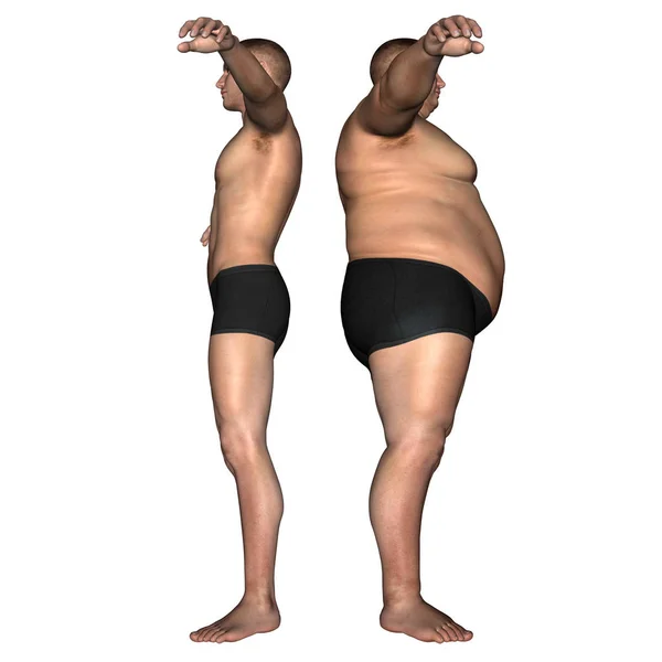 Υπέρβαροι vs slim ταιριάζει — Φωτογραφία Αρχείου