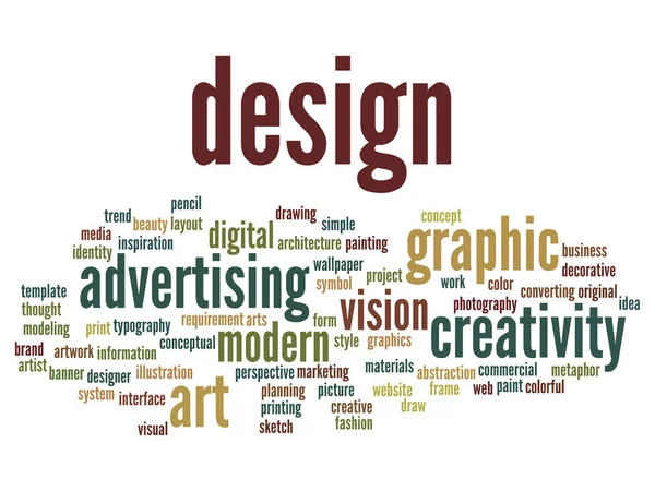 Art graphic design word cloud — Stock Photo, Image