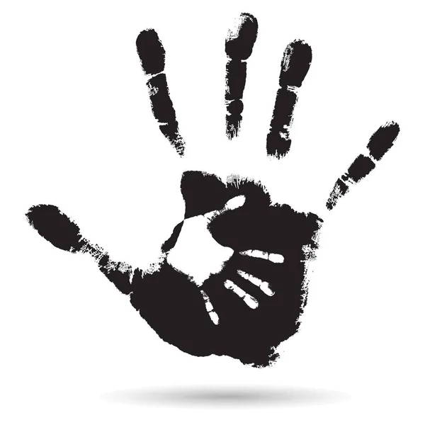 Μητέρας και παιδιού handprint — Φωτογραφία Αρχείου