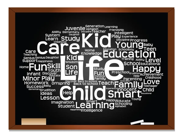 Kind onderwijs word cloud — Stockfoto