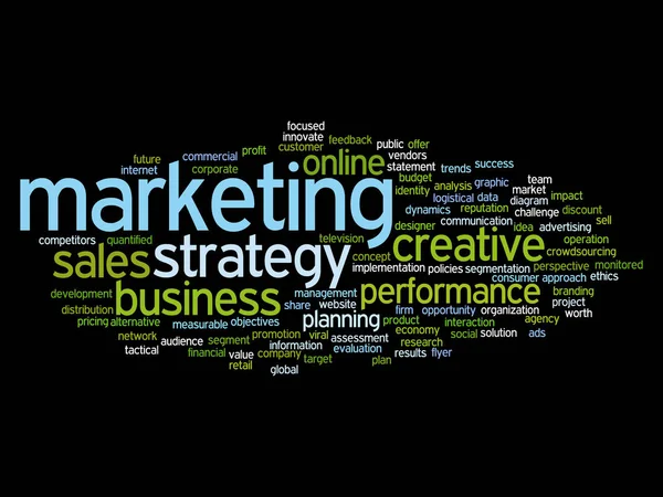 Marketing objetivo palabra nube — Foto de Stock