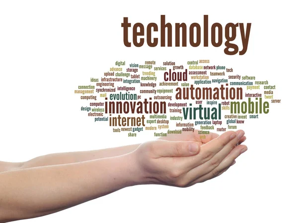 Technologia Smart słowo cloud — Zdjęcie stockowe