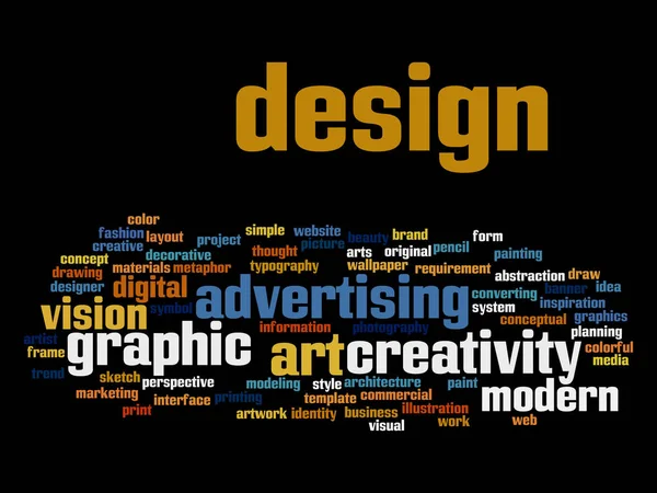 Art graphic design word cloud — Stock Photo, Image