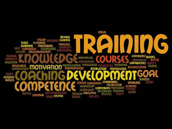 Conceptual training word cloud — Stock Photo, Image