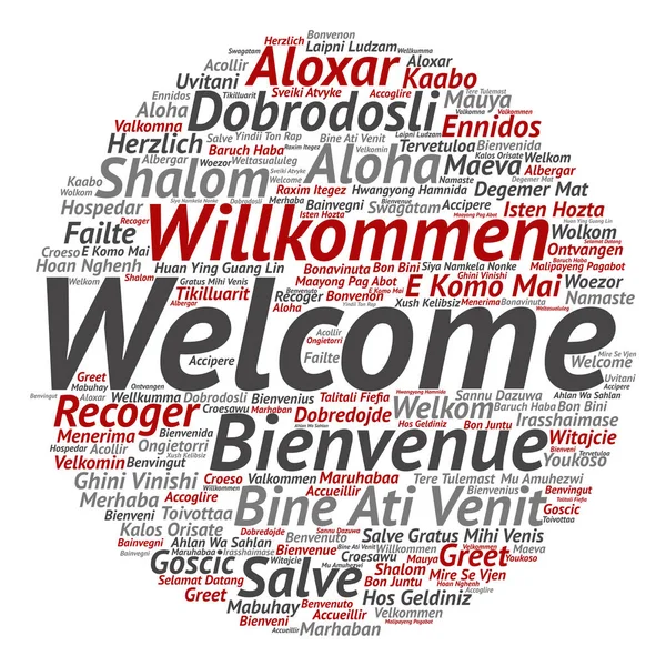 Welcome word cloud — Stock Photo, Image