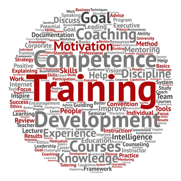 Conceptual training word cloud — Stock Photo, Image