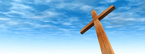 概念的木制十字架 — 图库照片