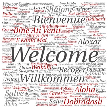 kelime bulutu Hoşgeldiniz 