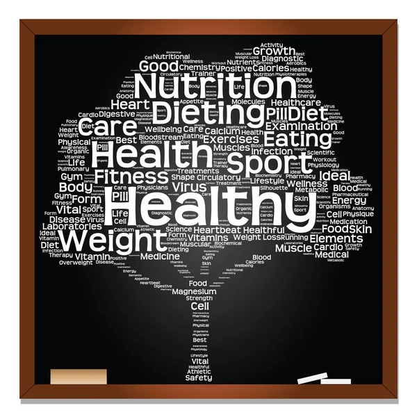 Word cloud with health text — Stock Photo, Image