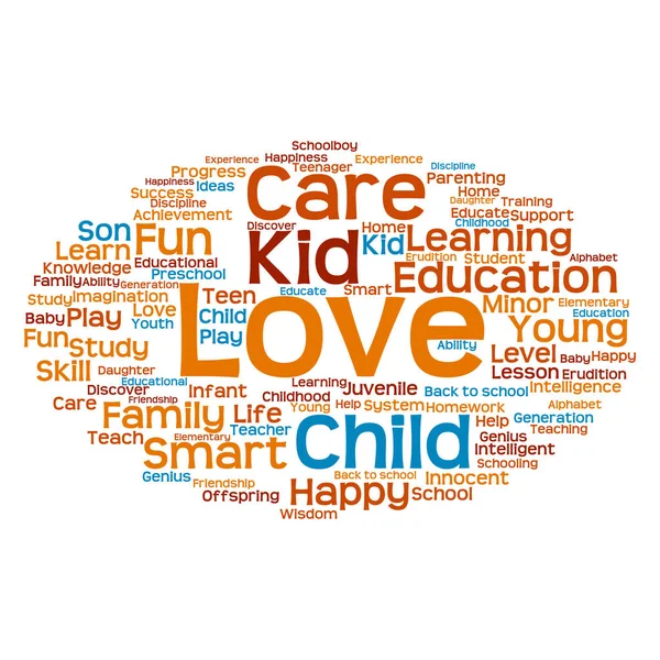 Child education word cloud — Stock Photo, Image