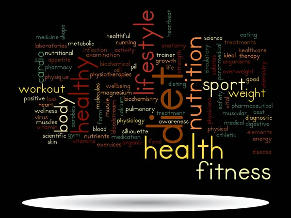Health diet word cloud — Stock Photo, Image