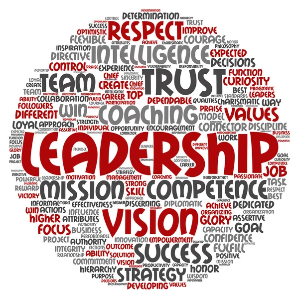 Business leadership word cloud — Stockfoto