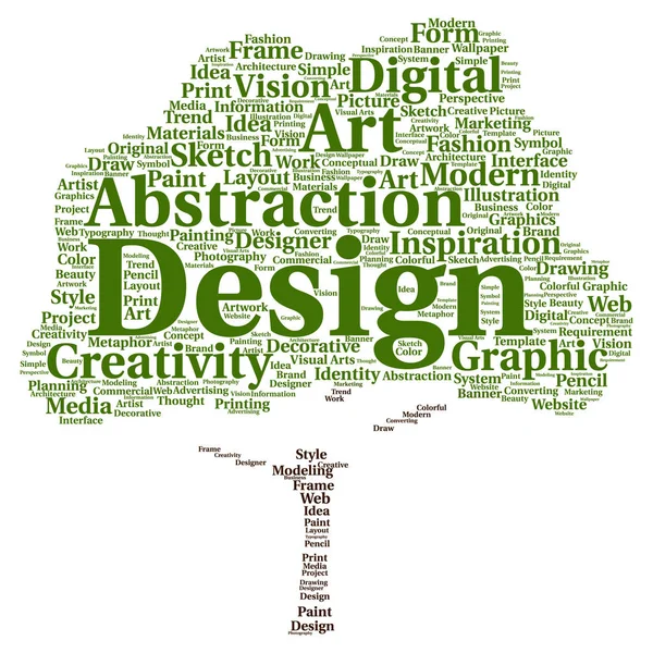 Graphic design word cloud — Stock Photo, Image