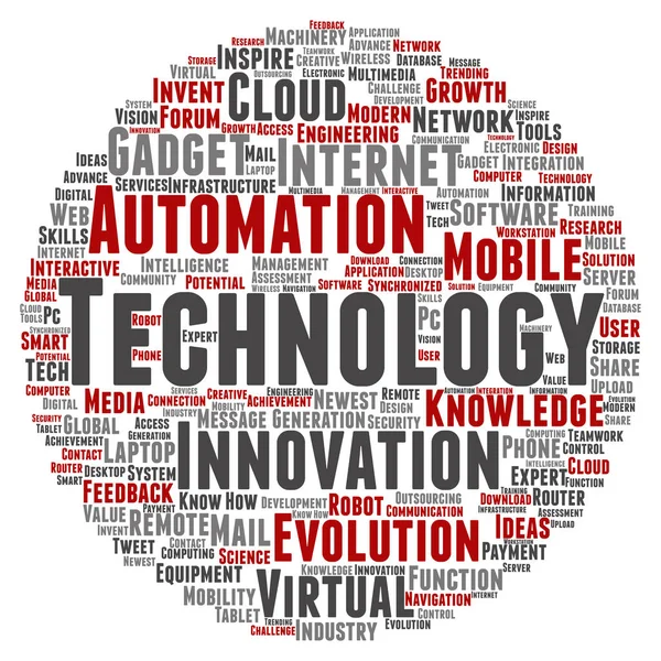 Tecnología inteligente palabra nube — Foto de Stock