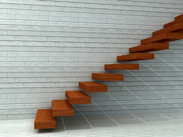 Lépcsőház lépéseket fal közelében — Stock Fotó
