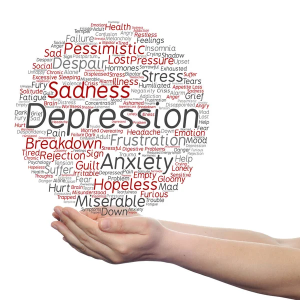 Mental Emotionell störning word cloud — Stockfoto