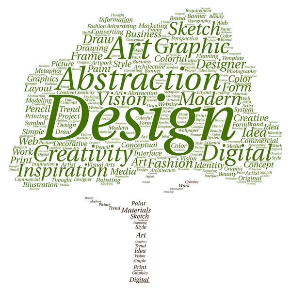 Grafik tasarım kelime bulutu — Stok fotoğraf