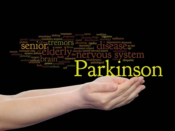 Της νόσου του Πάρκινσον υγειονομικής περίθαλψης λέξη σύννεφο — Φωτογραφία Αρχείου