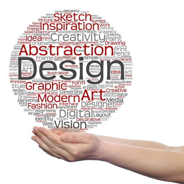 Art graphic design word cloud — Stock Photo, Image