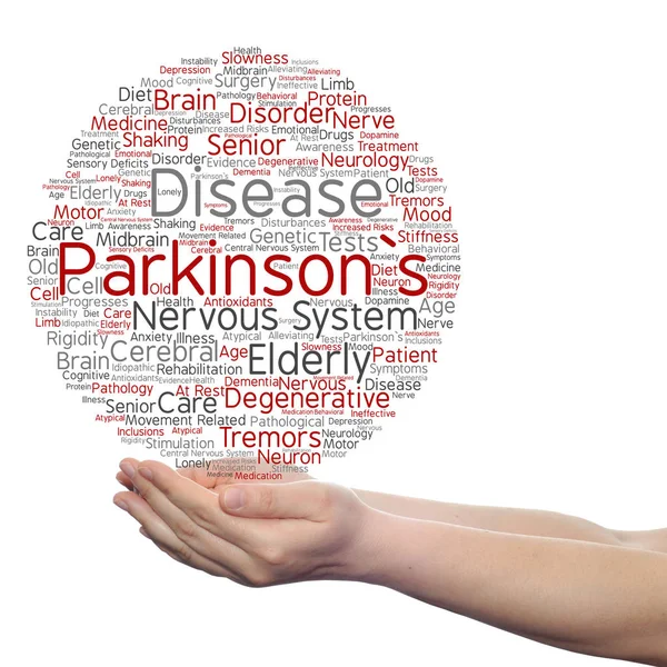 Morbo di Parkinson parola nube sanitaria — Foto Stock