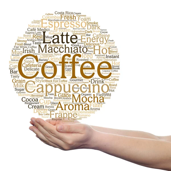 Coffee drink text word cloud — Stock Photo, Image