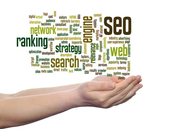 Seo text word cloud — Stock Photo, Image