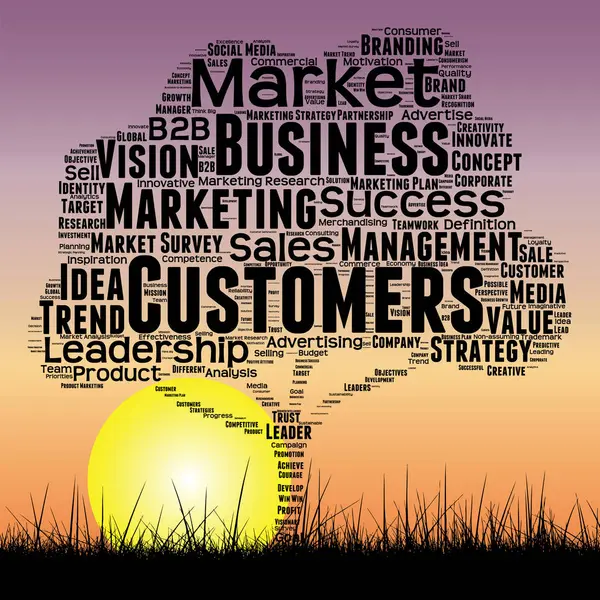 Business marketing text word cloud — Stock Photo, Image