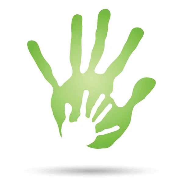 Color human hand print — Stock Photo, Image