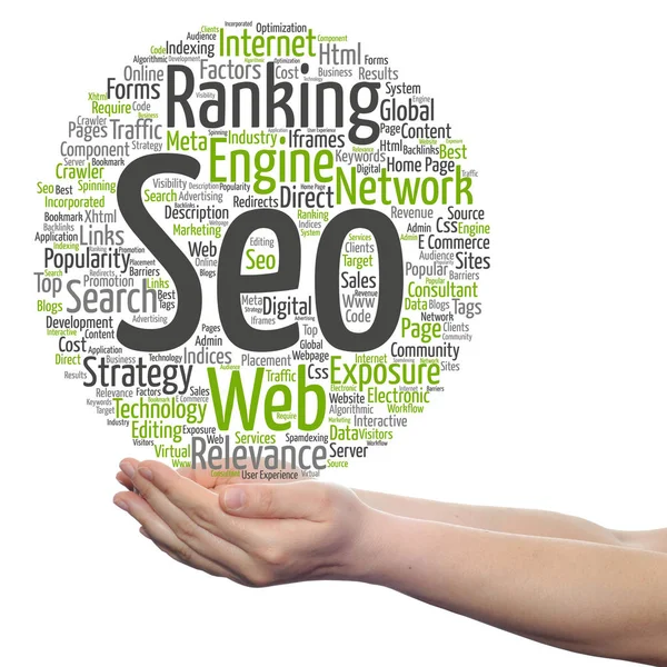 Seo text word cloud — Stock Photo, Image